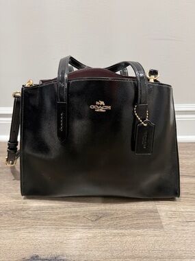 Coach Patent Leather Black Shoulder Bag
